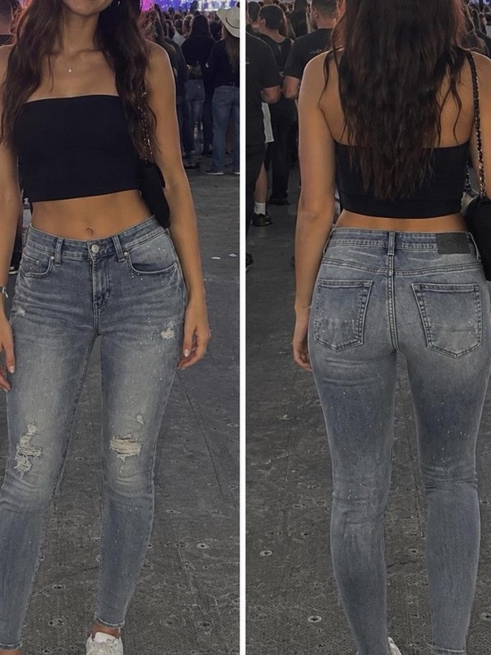 PacSun Denim - Pacsun Distressed High-Rise Stacked Skinny Jeans for Women
